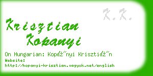 krisztian kopanyi business card